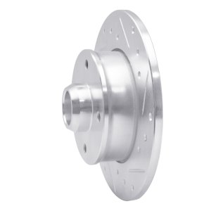 Volkswagen Corrado Brake Rotor (1) - Rear Right - R1 Concepts - Drilled & Slotted - Silver - `85-`02